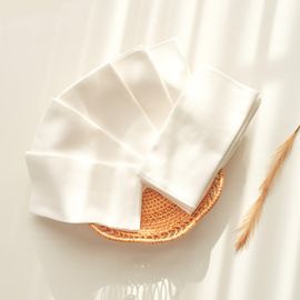 [Lieto Baby] Pure Cotton Gauze Embo Handkerchief for Baby 5pcs/Set-Washcloth for Newborn, Bib-Made in Korea